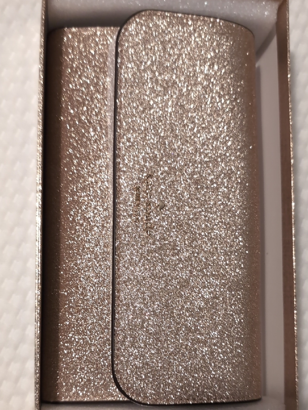 Kate Spade Medium Gold Glitter Flap Phone Wristlet